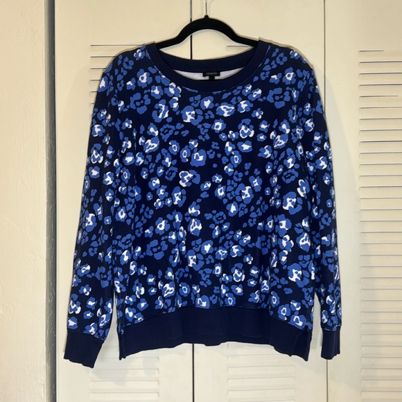 Talbots Tops - Talbots Pullover Sweatshirt Animal Print Top